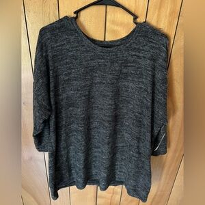 Torrid Gray and Black Boxy Blouse
